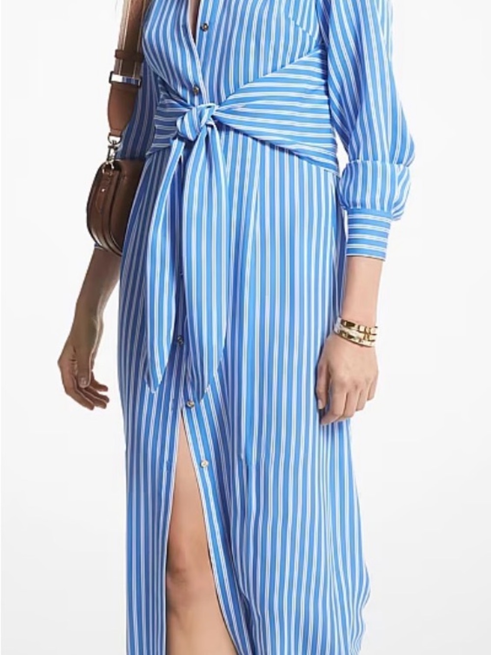 Michael Kors
Striped Long-Sleeve Maxi Shirt
Dress. L